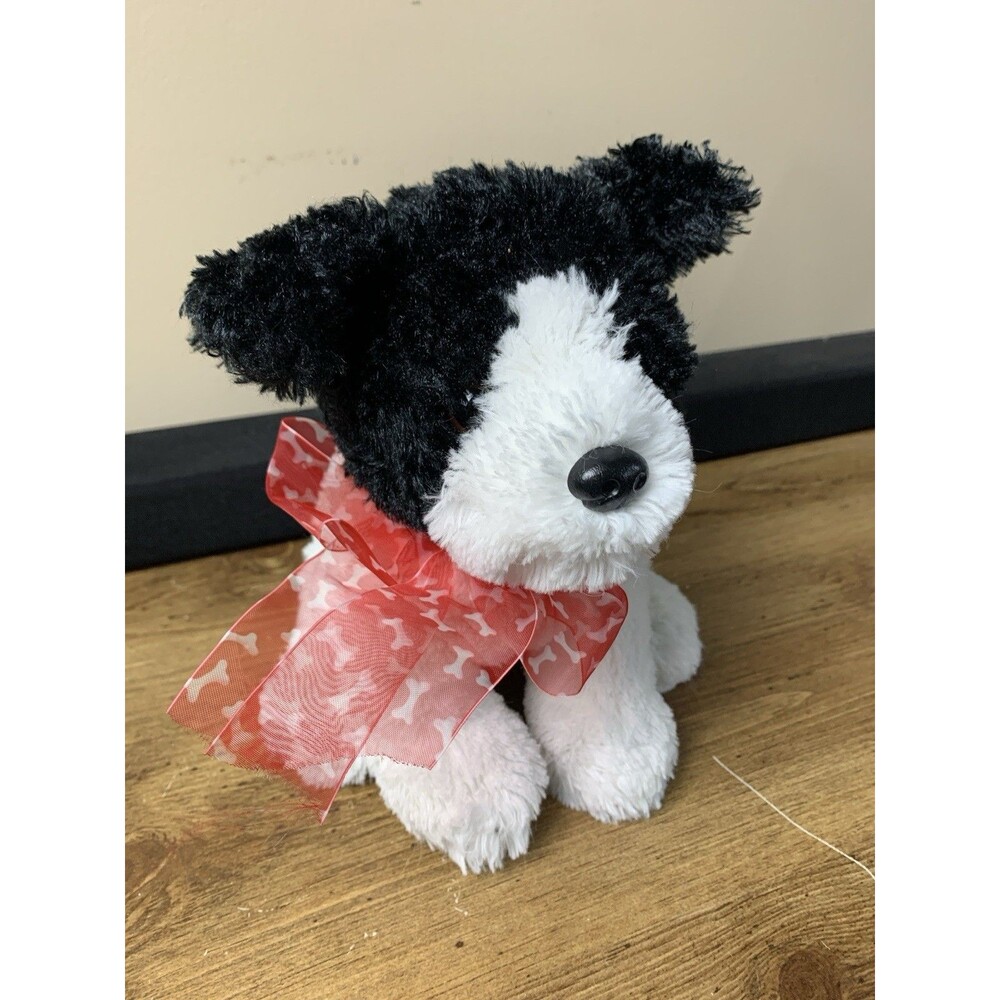 2005 Ty Classic "Brinksie” TySilk Shaggy Dog Plush Stuffed Animal Black/White